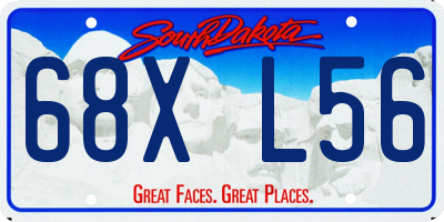 SD license plate 68XL56