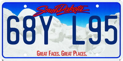 SD license plate 68YL95