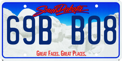 SD license plate 69BB08