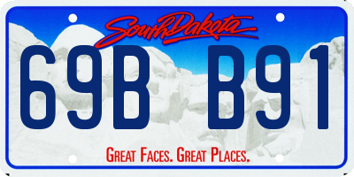 SD license plate 69BB91