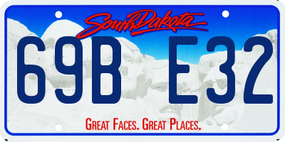 SD license plate 69BE32