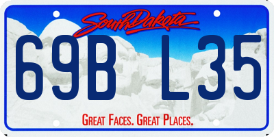 SD license plate 69BL35