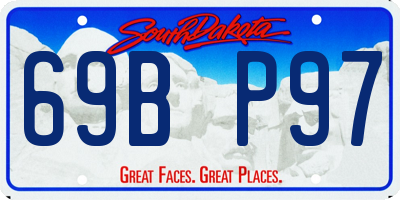 SD license plate 69BP97