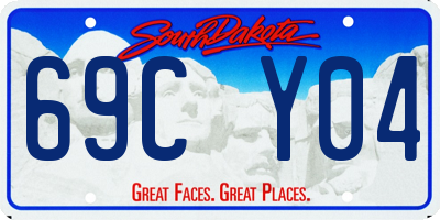 SD license plate 69CY04