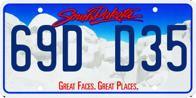 SD license plate 69DD35