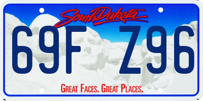 SD license plate 69FZ96