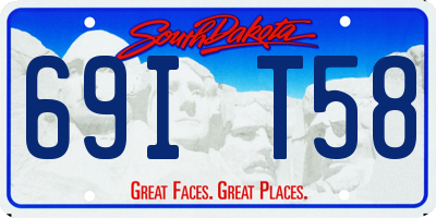 SD license plate 69IT58