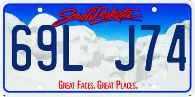 SD license plate 69LJ74