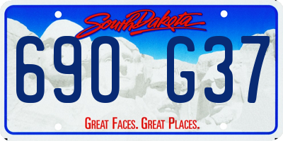 SD license plate 69OG37