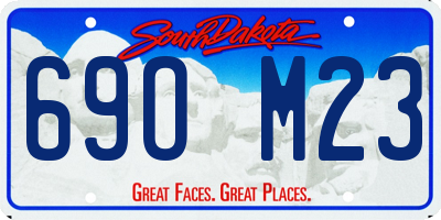 SD license plate 69OM23
