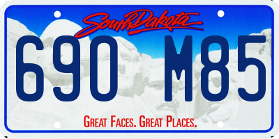 SD license plate 69OM85