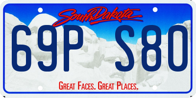 SD license plate 69PS80