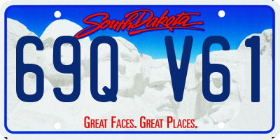 SD license plate 69QV61