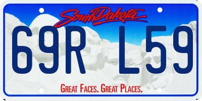 SD license plate 69RL59