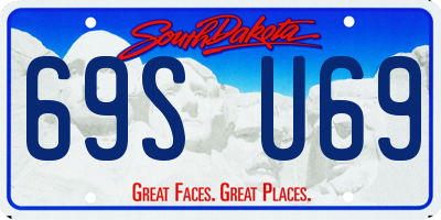 SD license plate 69SU69