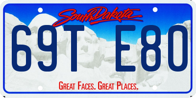 SD license plate 69TE80