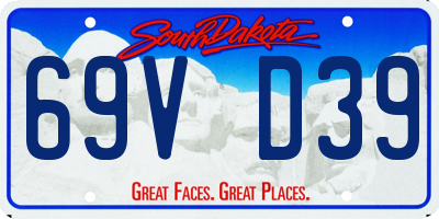 SD license plate 69VD39
