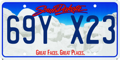 SD license plate 69YX23