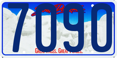 SD license plate 7090