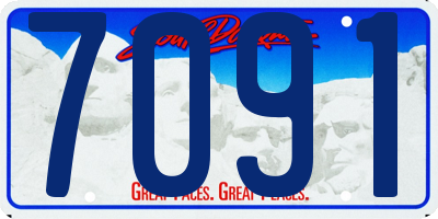 SD license plate 7091