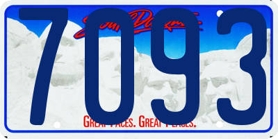 SD license plate 7093