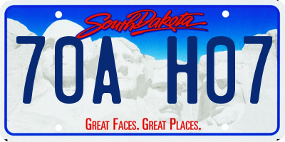 SD license plate 70AH07