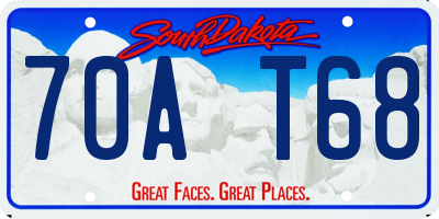 SD license plate 70AT68