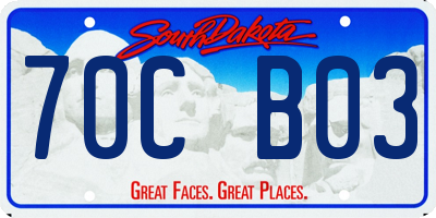 SD license plate 70CB03
