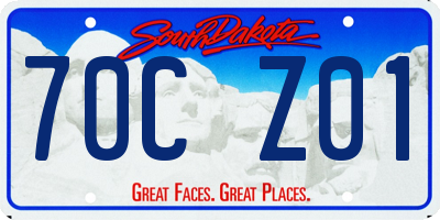 SD license plate 70CZ01