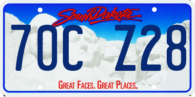 SD license plate 70CZ28