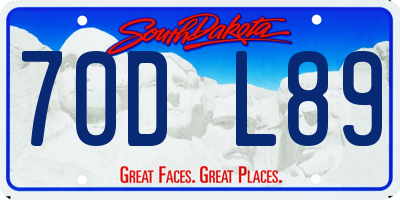 SD license plate 70DL89