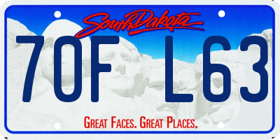 SD license plate 70FL63
