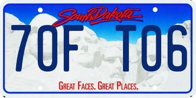 SD license plate 70FT06