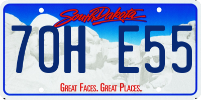 SD license plate 70HE55