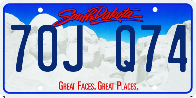 SD license plate 70JQ74