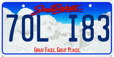 SD license plate 70LI83