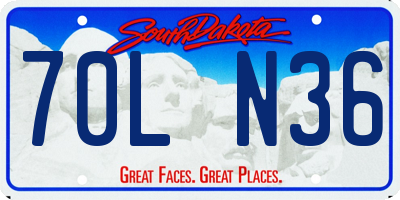 SD license plate 70LN36