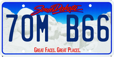 SD license plate 70MB66