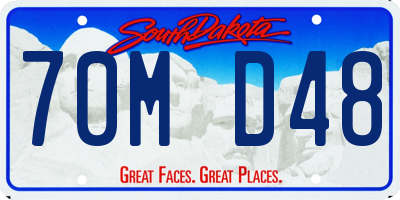 SD license plate 70MD48