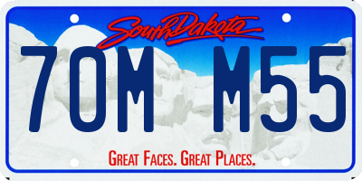 SD license plate 70MM55