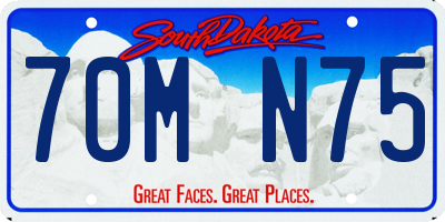 SD license plate 70MN75