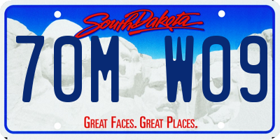 SD license plate 70MW09