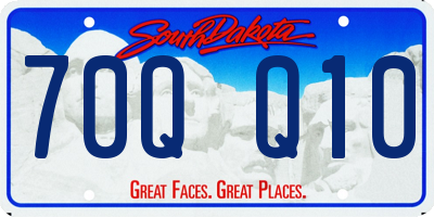SD license plate 70QQ10
