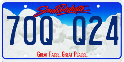 SD license plate 70QQ24