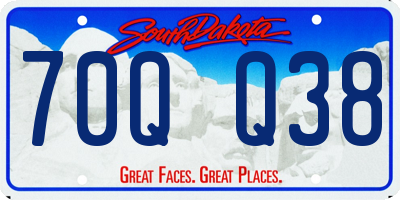 SD license plate 70QQ38