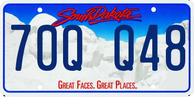 SD license plate 70QQ48
