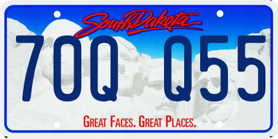 SD license plate 70QQ55