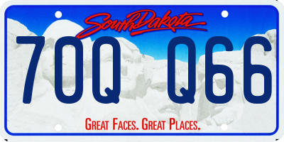 SD license plate 70QQ66