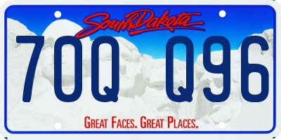 SD license plate 70QQ96