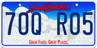 SD license plate 70QR05